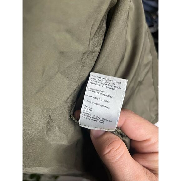 Silence + Noise Gray Long Sleeve Front Pockets Button-Down Shirt Top Size XS - Picture 7 of 7